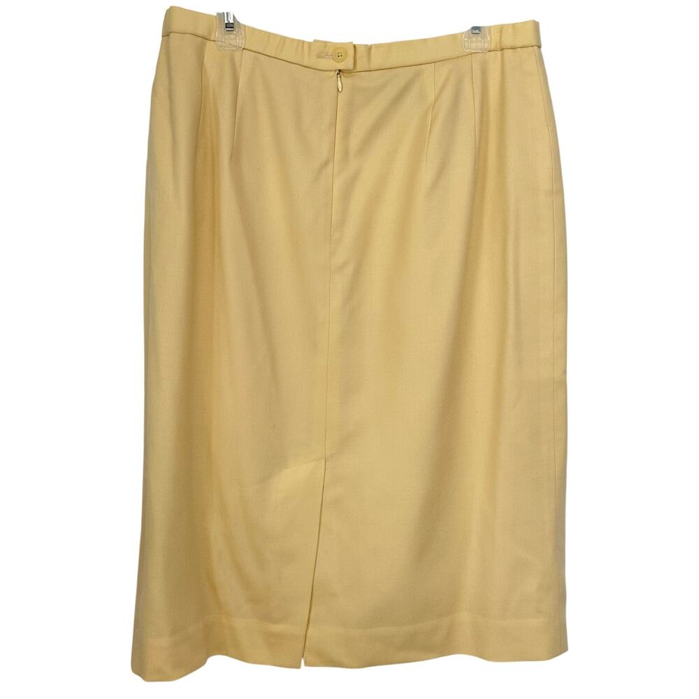 Pendleton Vintage Pure Virgin Wool Pencil Skirt Yellow Size 16 - Picture 5 of 7
